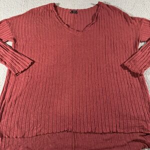 Out From Under For Urban Outfitters Long Sleeve Shirt Brown Women Medium V-Neck